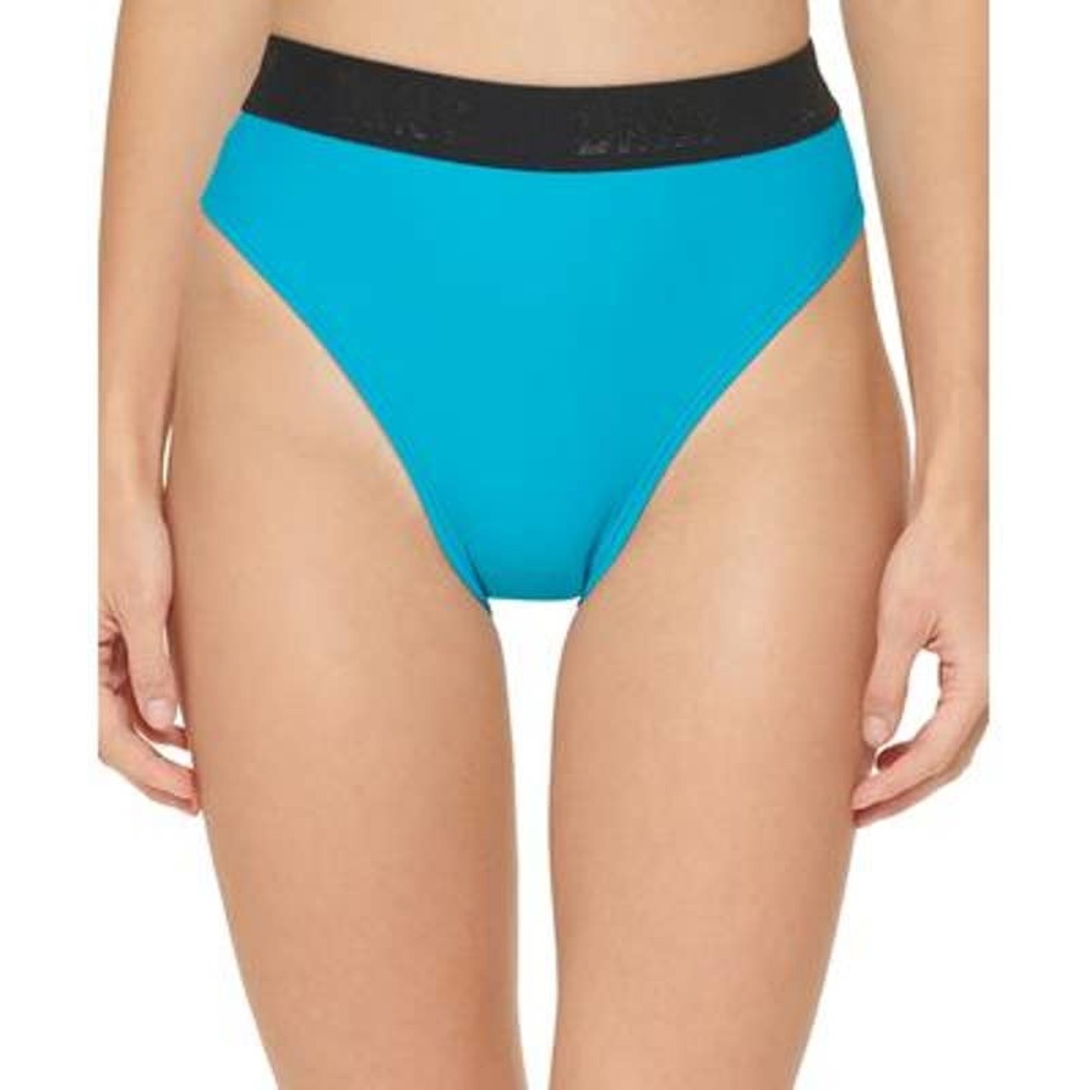 Dkny Women's High-Waist Logo Bikini Bottoms - Size M